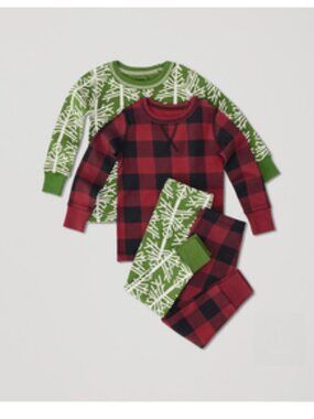Pact Organic green birch trees dream big pajamas, 18 mo EUC holiday!